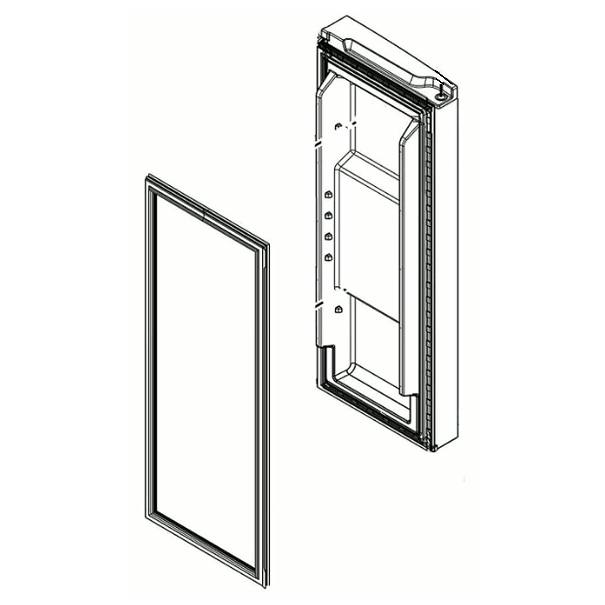 Part #lw10557491, Refrigerator Door Assembly (Black)