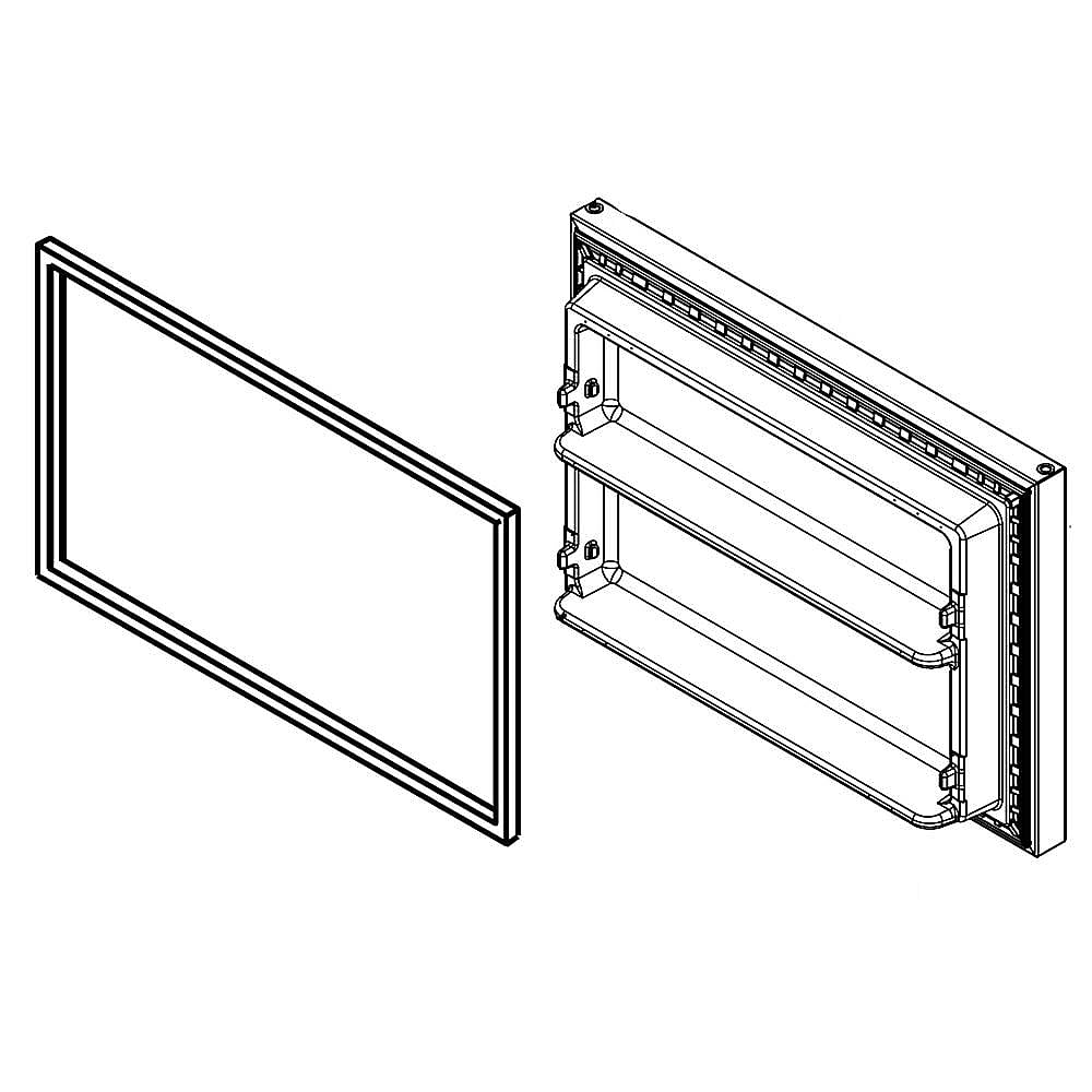 Part #lw10636409, Refrigerator Freezer Door Assembly (White) / 39.00 x 30.00 x 11.00