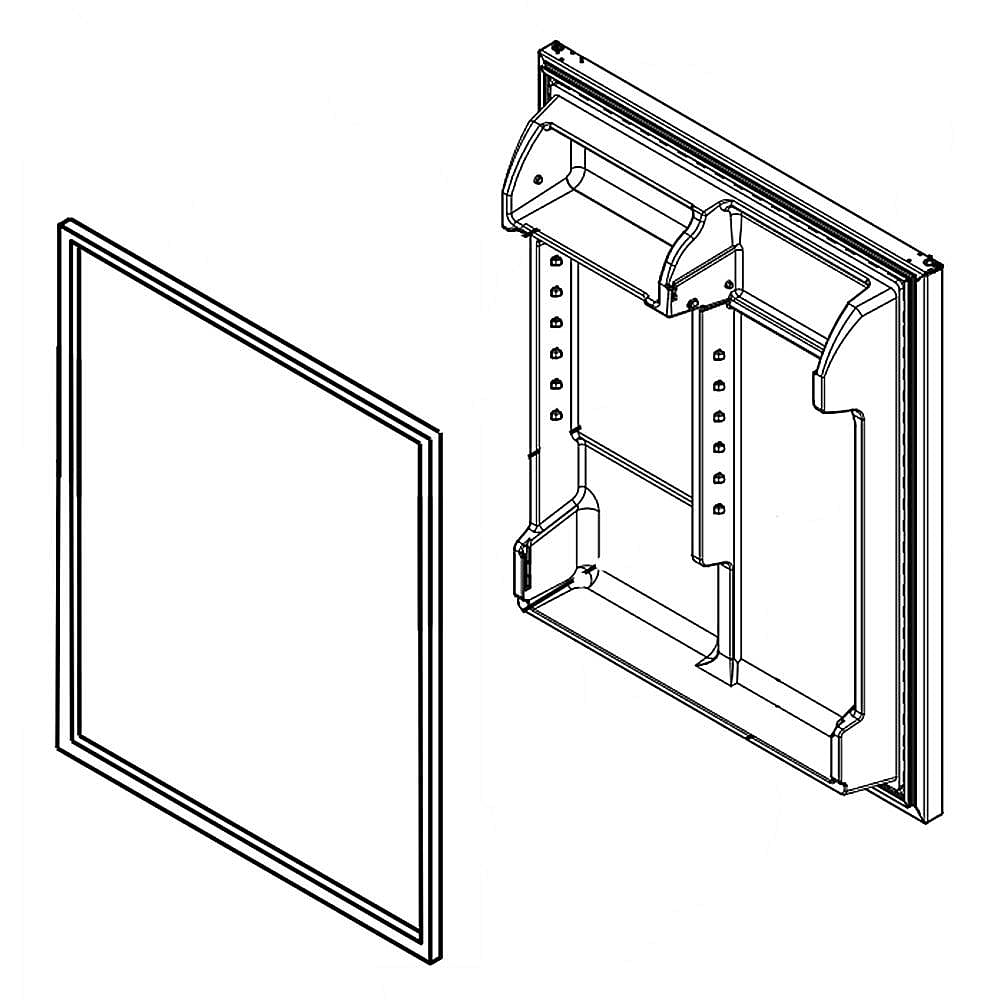 Refrigerator Door Assembly (Black)