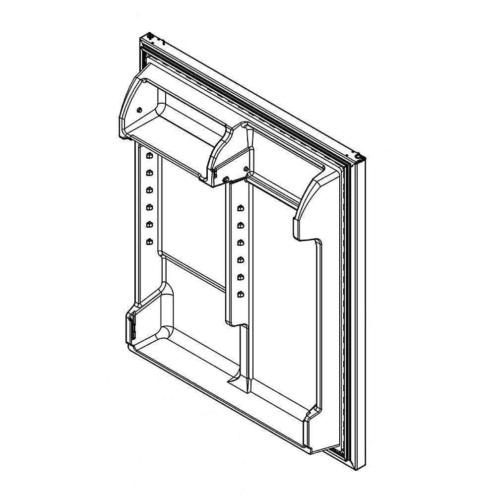 Photo of GE Part #lw10672972, Refrigerator Door Assembly (Stainless) | 50.00 x 39.00 x 14.00 from Repair Parts Direct