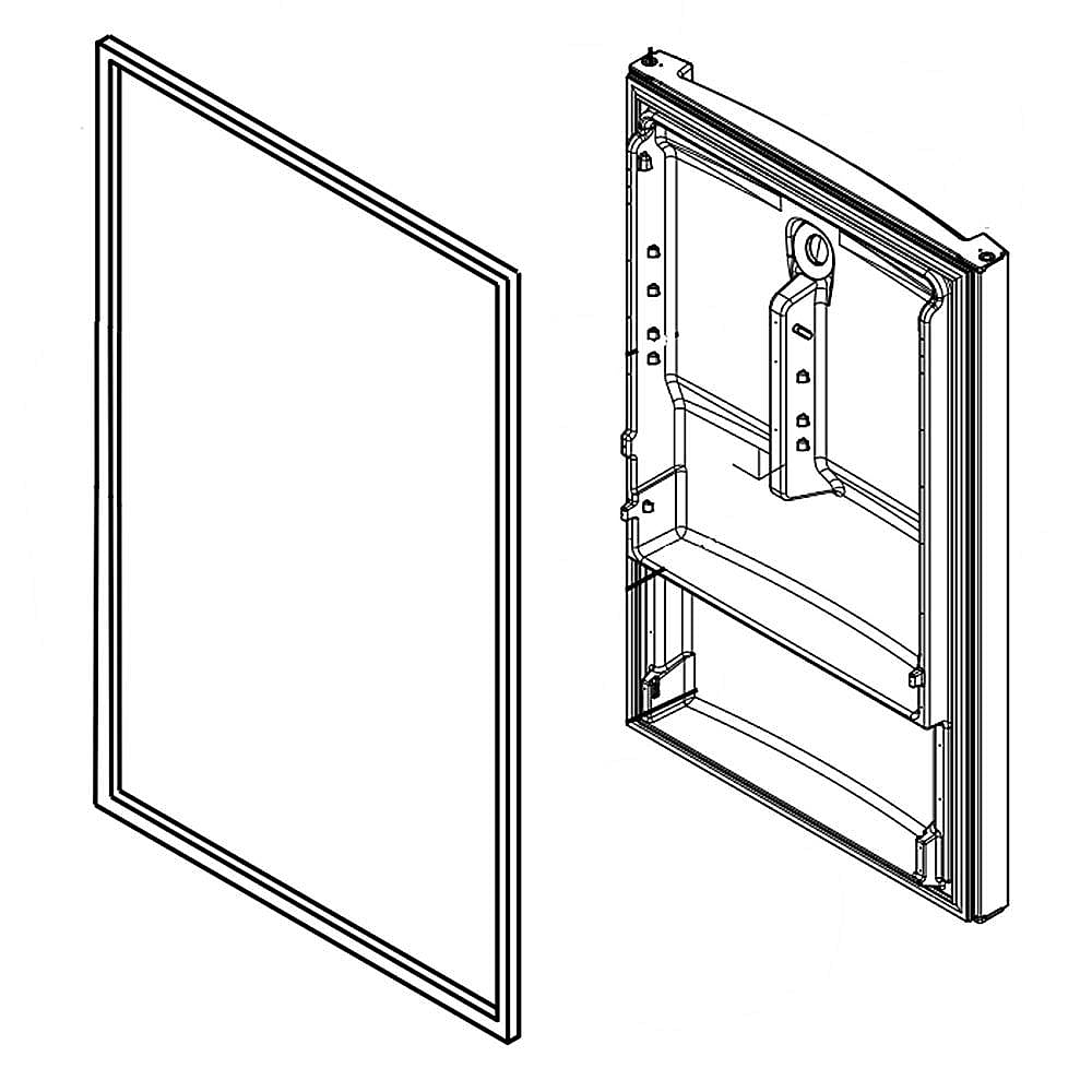Refrigerator Door Assembly (Stainless) LW10803941 parts Sears PartsDirect