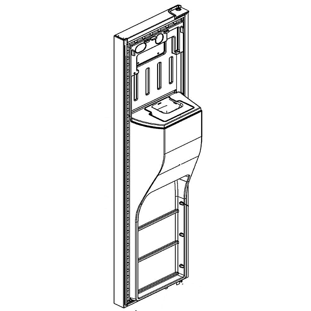 Part #lw10812464, Kenmore Refrigerator Freezer Door Assembly (Black) / 73.50 x 19.50 x 13.25