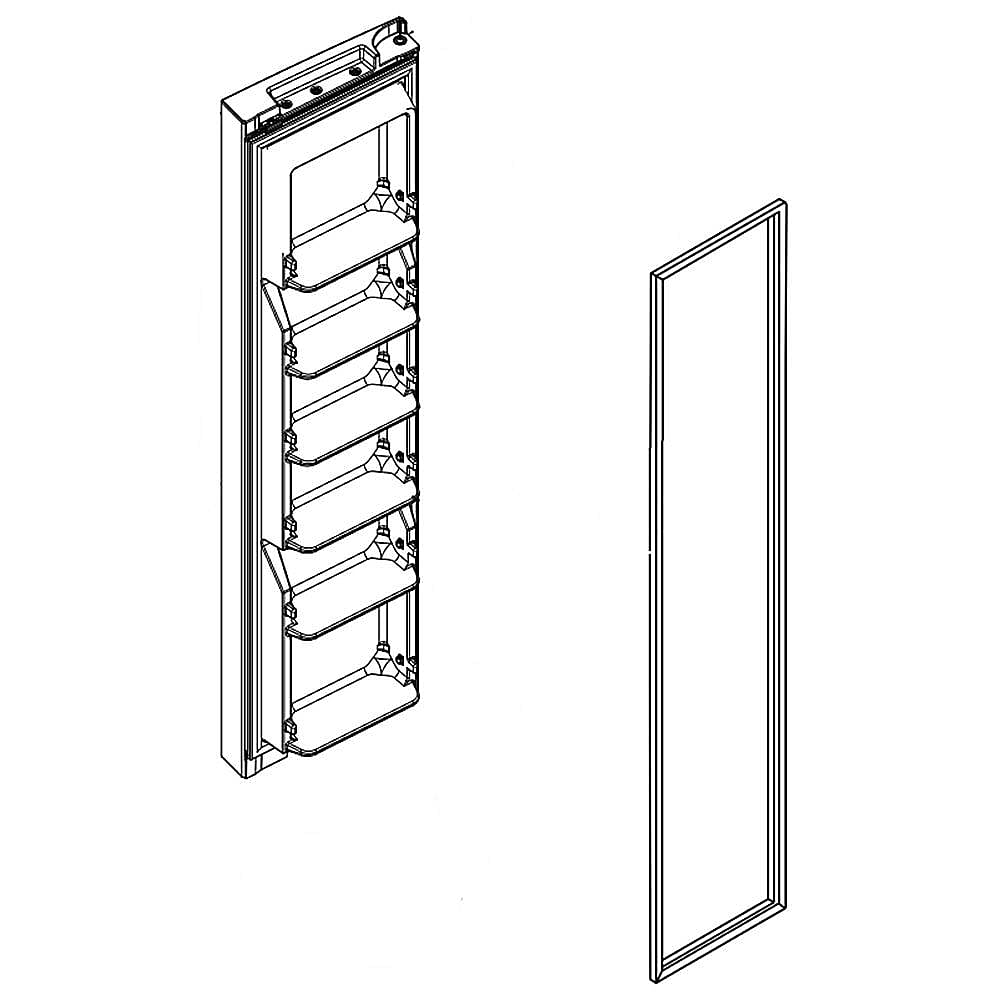 Part #lw10911760, Refrigerator Freezer Door Assembly (White)