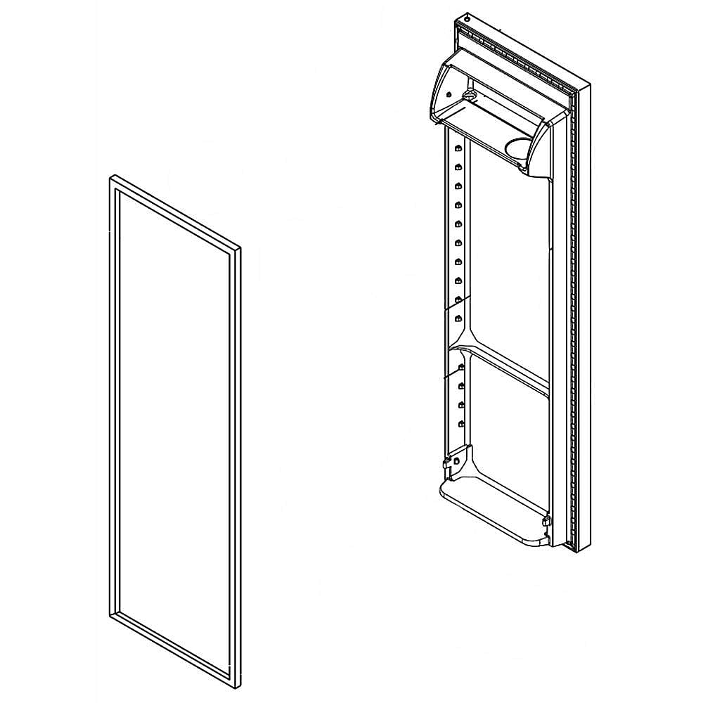 Photo of GE Part #lw10912118, Refrigerator Door Assembly (White) | 1.00 x 0.11 x 0.11 from Repair Parts Direct