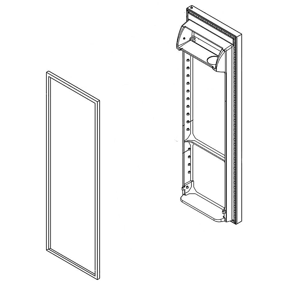 GE Part #lw10912126, Refrigerator Door Assembly (Black) | 0.11 x 0.11 x 0.11