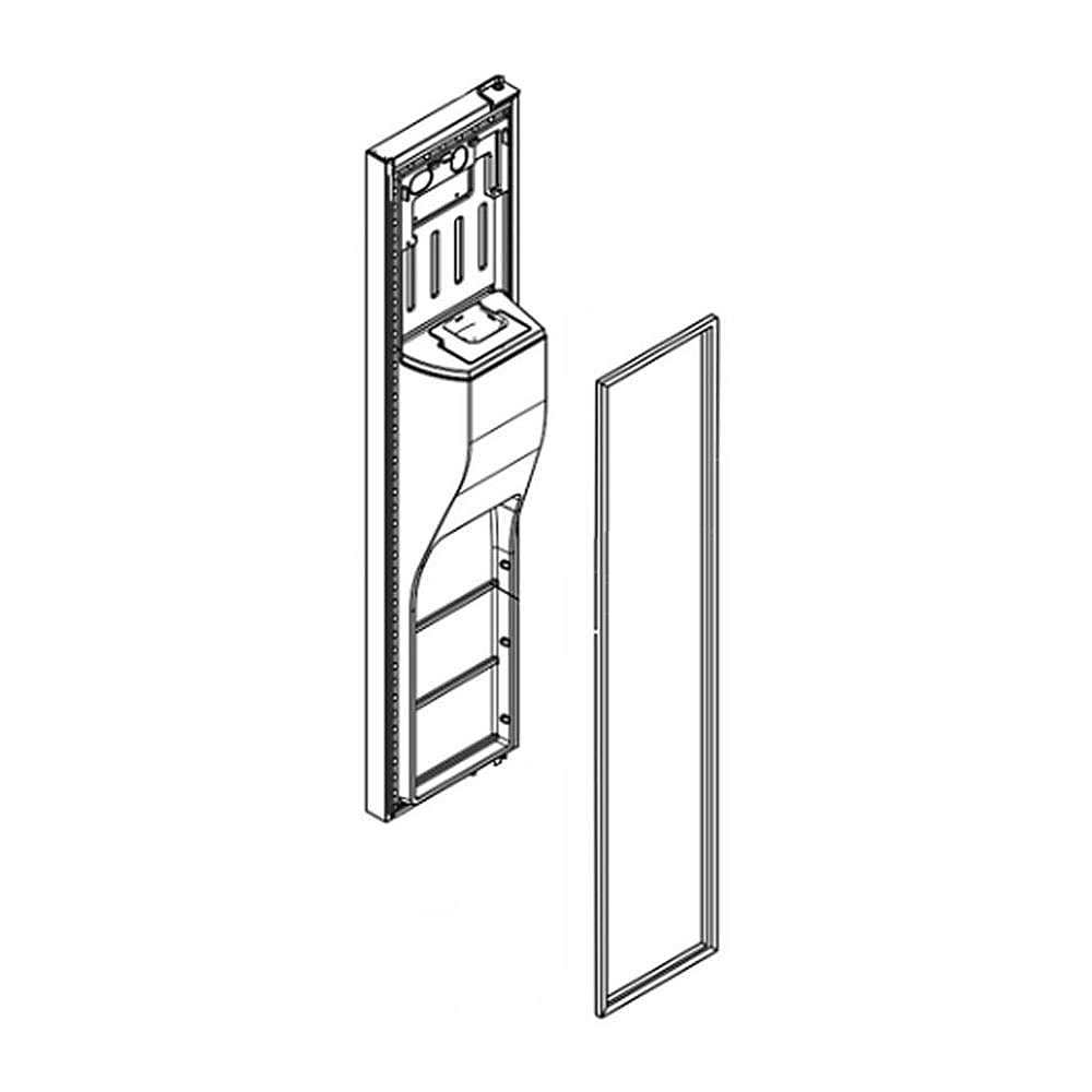Part #lw11026426, Refrigerator Freezer Door Assembly (White) / 70.00 x 30.00 x 8.00