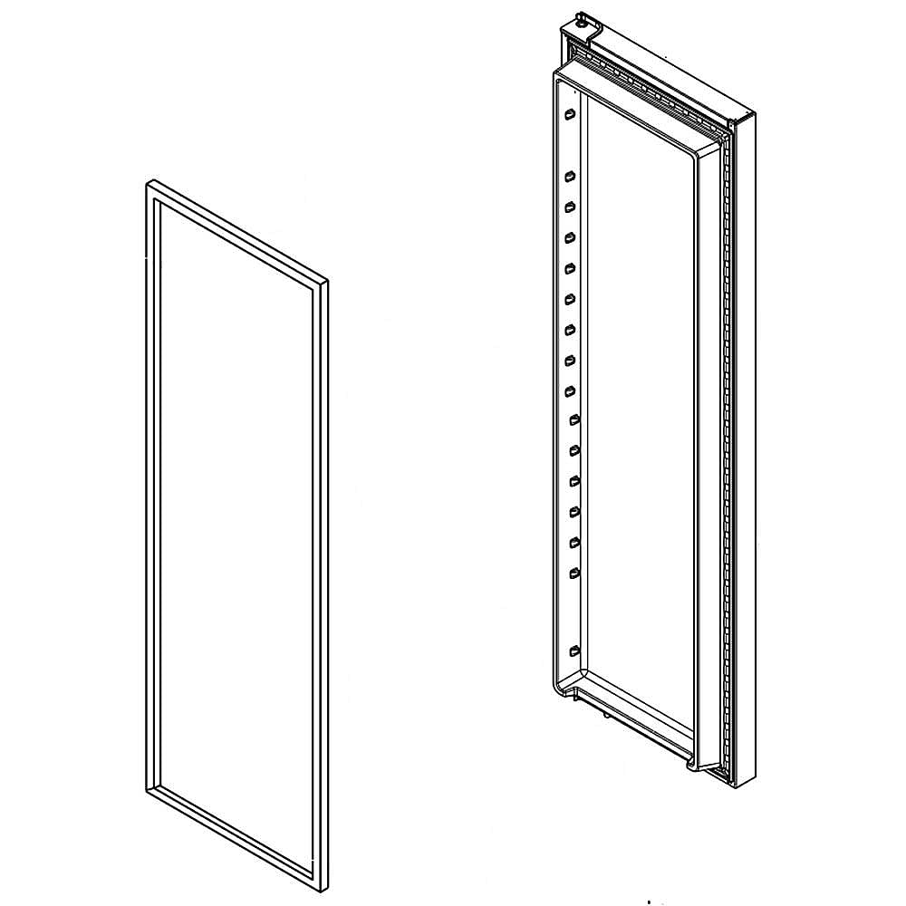 GE Part #lw11091611, Refrigerator Door Assembly (White)