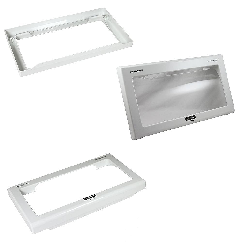 Part #w10119220, Refrigerator Crisper Drawer Front / 15.75 x 8.50 x 2.00