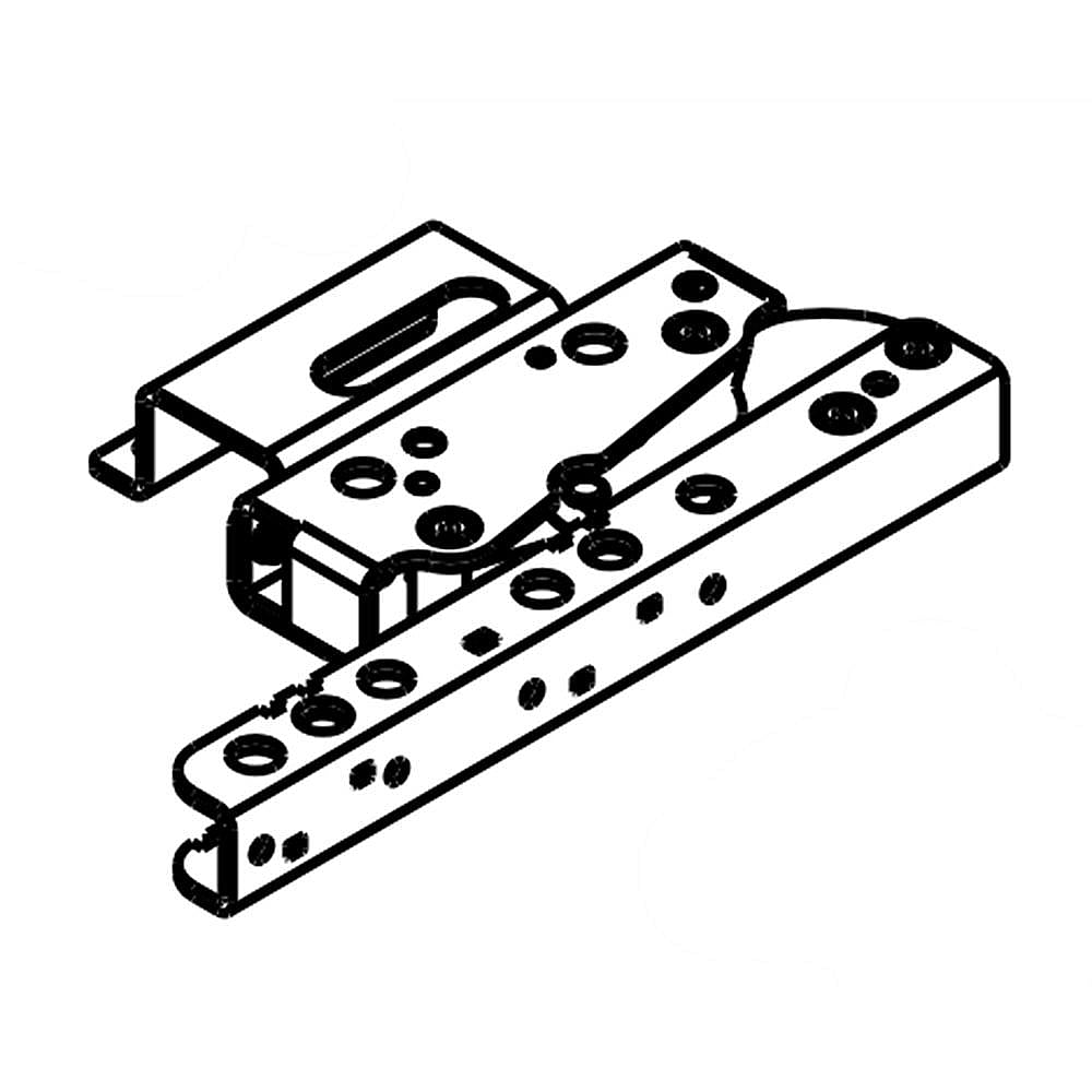 Part #w10136731, Refrigerator Door Hinge, Lower / 10.00 x 3.75 x 1.25