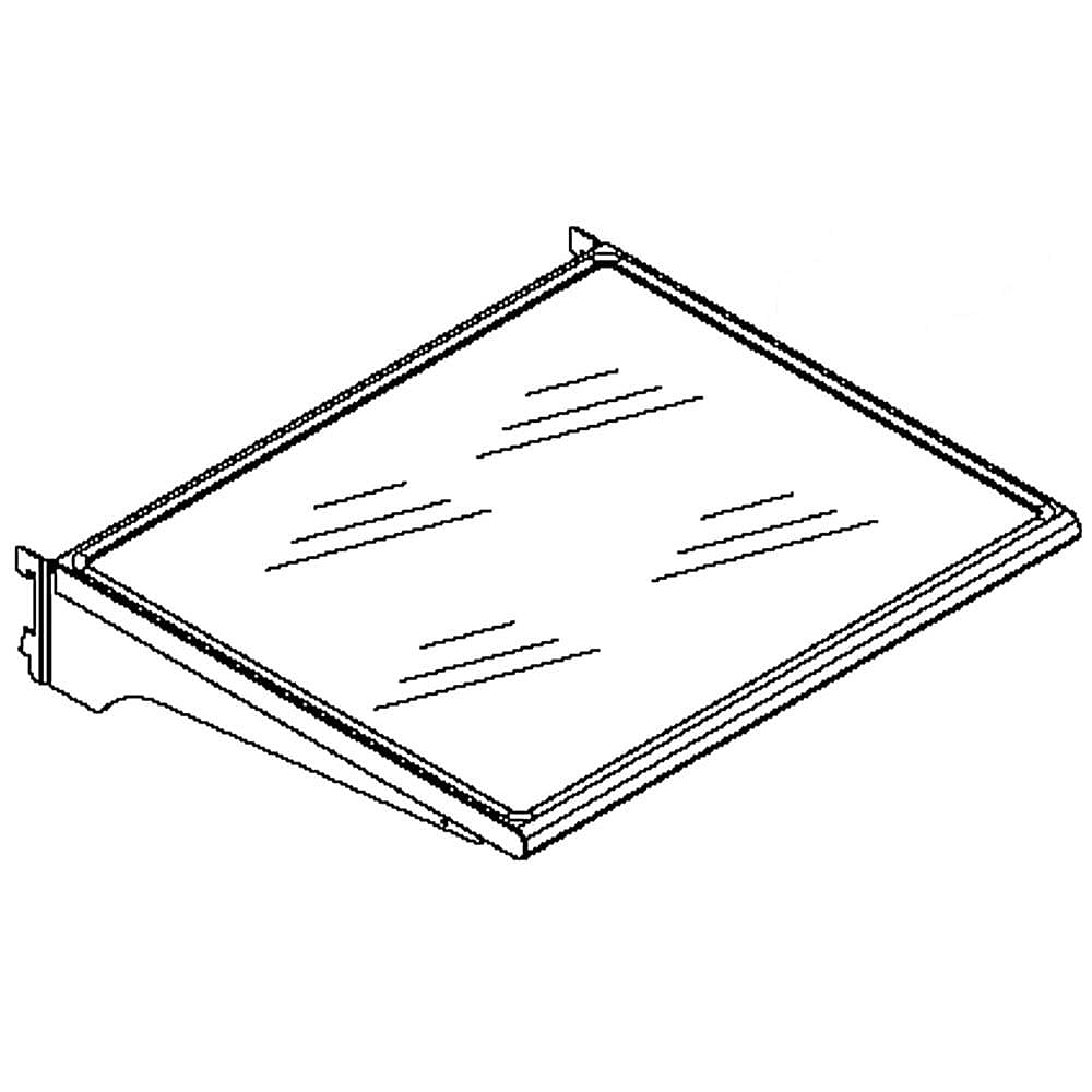 Part #w10141494, Refrigerator Cantilever Shelf / 20.25 x 15.38 x 3.38