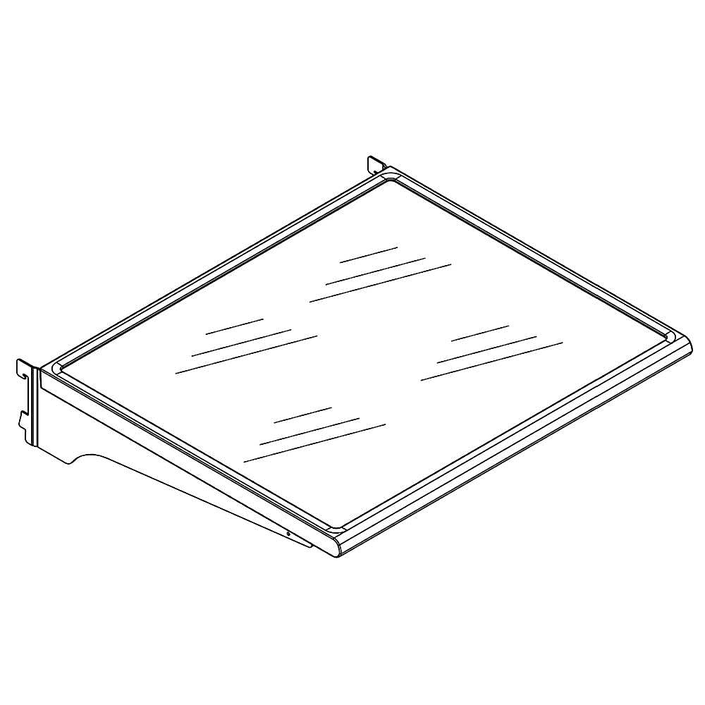 Part #w10141495, Refrigerator Cantilever Shelf / 14.00 x 13.00 x 2.00
