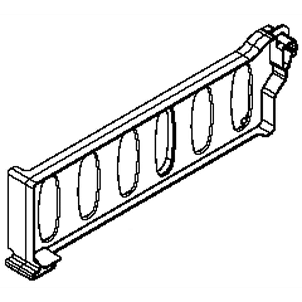 Part #w10150061, Refrigerator Freezer Basket Divider / 14.00 x 4.25 x 1.25
