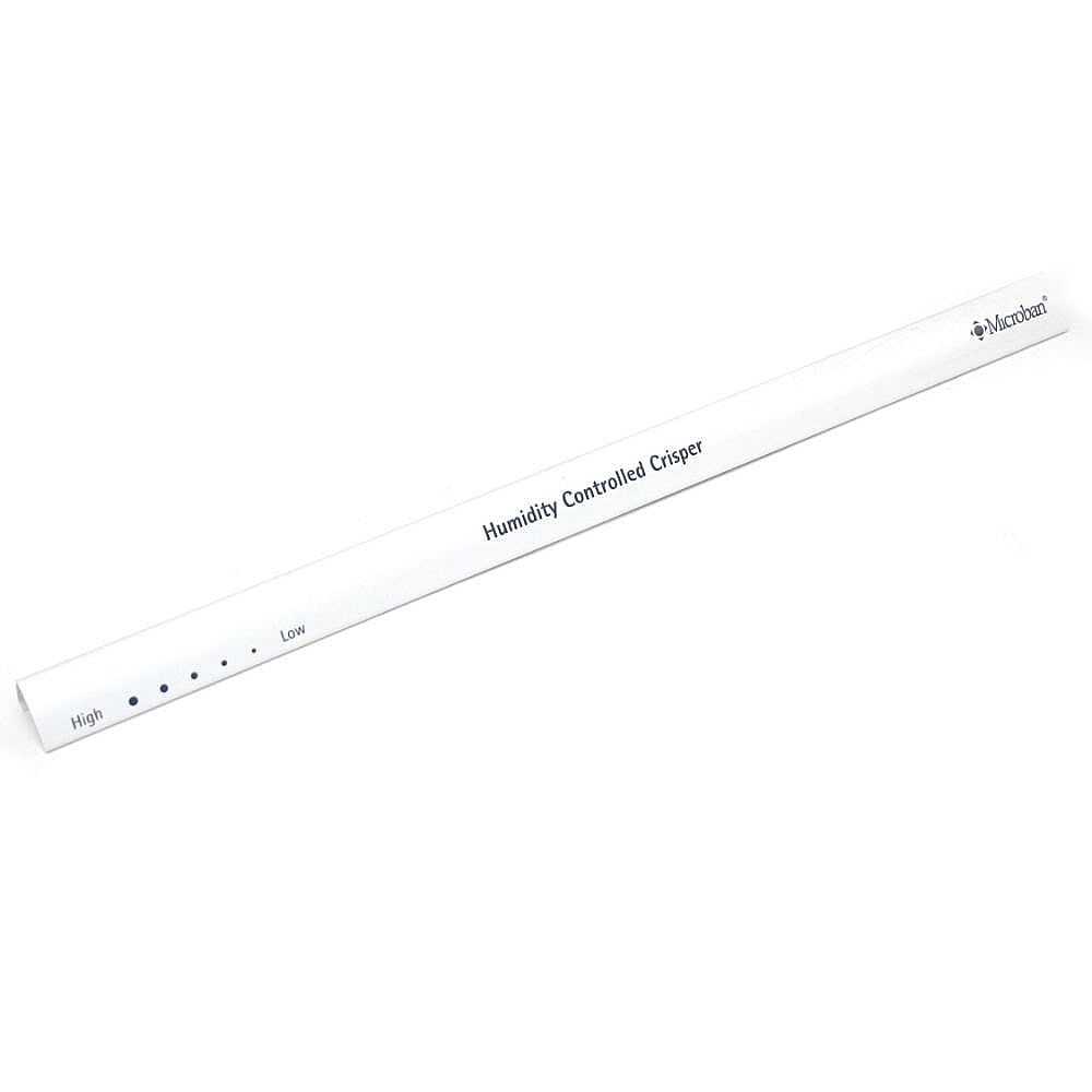 Part #w10170984, Refrigerator Crisper Drawer Cover Trim / 0.87 x 1.00 x 16.12