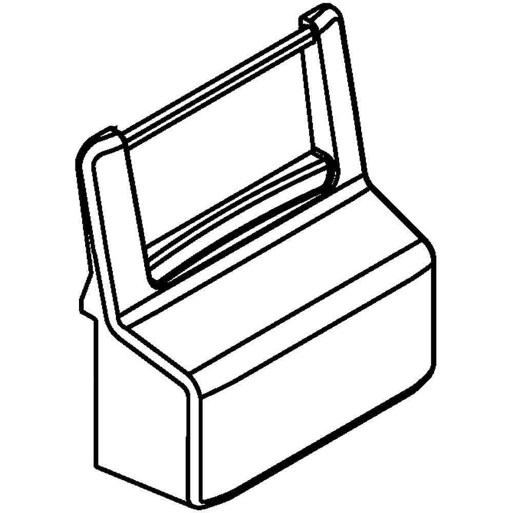 Part #w10189274, Refrigerator Ice Container Front Cover / 12.50 x 9.50 x 4.50