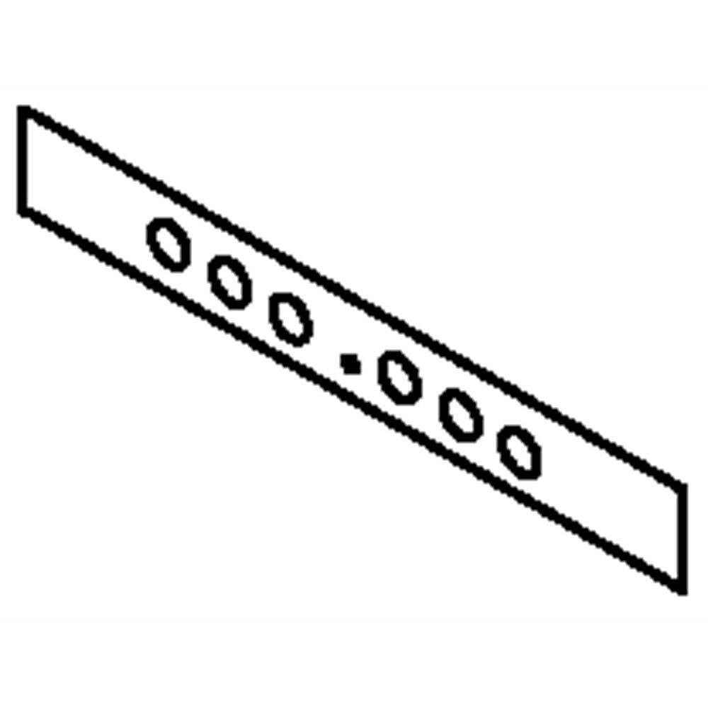 KitchenAid Part #w10207257, Refrigerator Overlay | 13.50 x 1.50 x 0.10