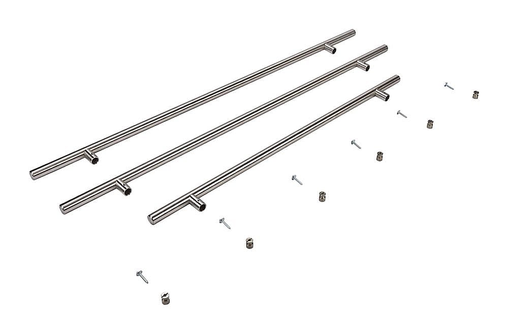 Part #w10250636, Refrigerator Euro Door Handle Set