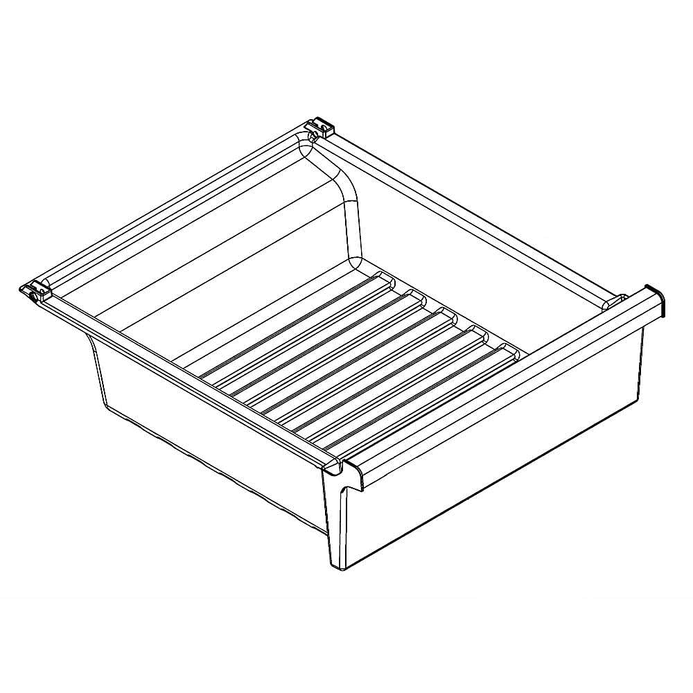 Part #w10256858, Refrigerator Freezer Bin / 11.50 x 11.00 x 9.00