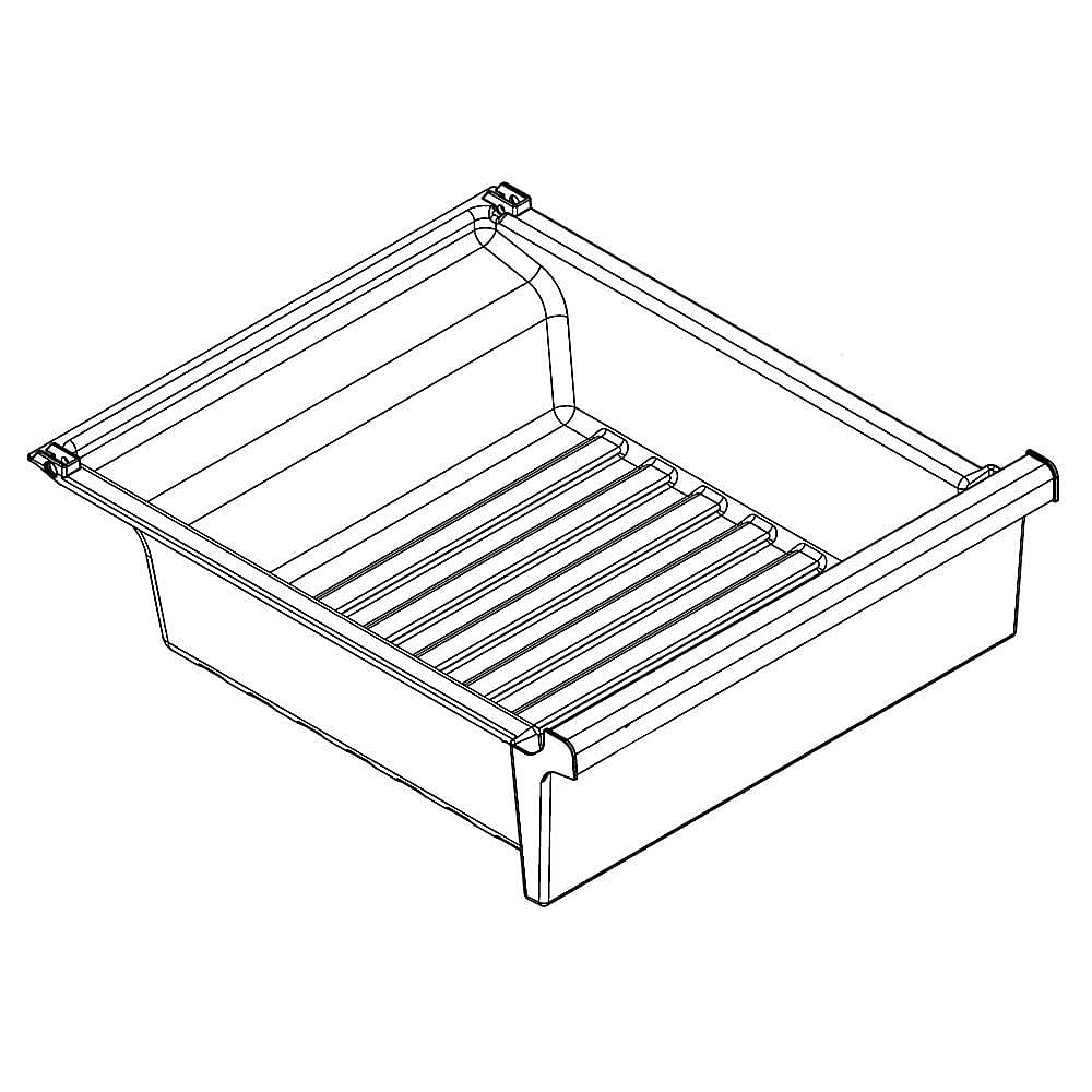 Part #w10256861, Refrigerator Freezer Bin / 11.50 x 11.50 x 7.75