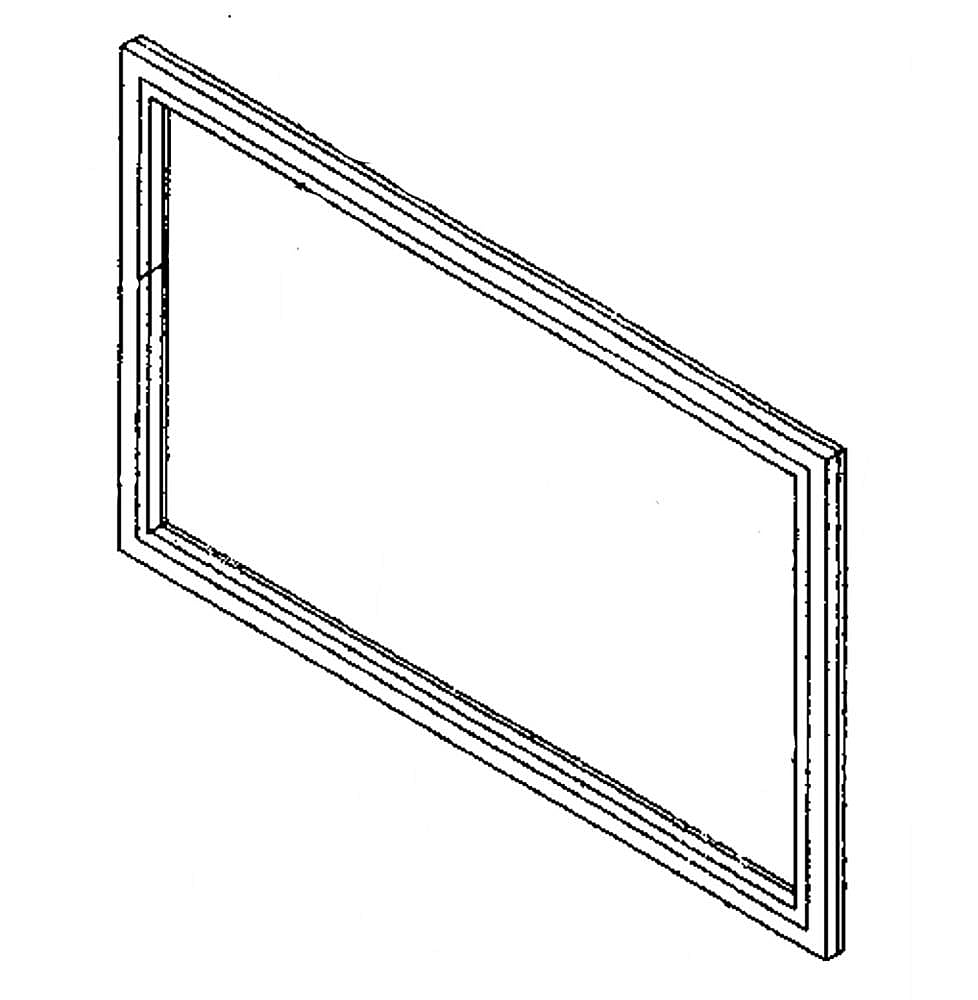 Part #w10259840, Refrigerator Freezer Door Gasket (White) / 32.00 x 22.00 x 2.00