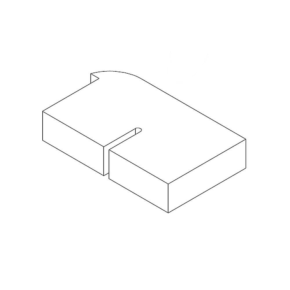 Kenmore Part #w10261299, Refrigerator Support Evaporator | 2.50 x 1.50 x 0.50