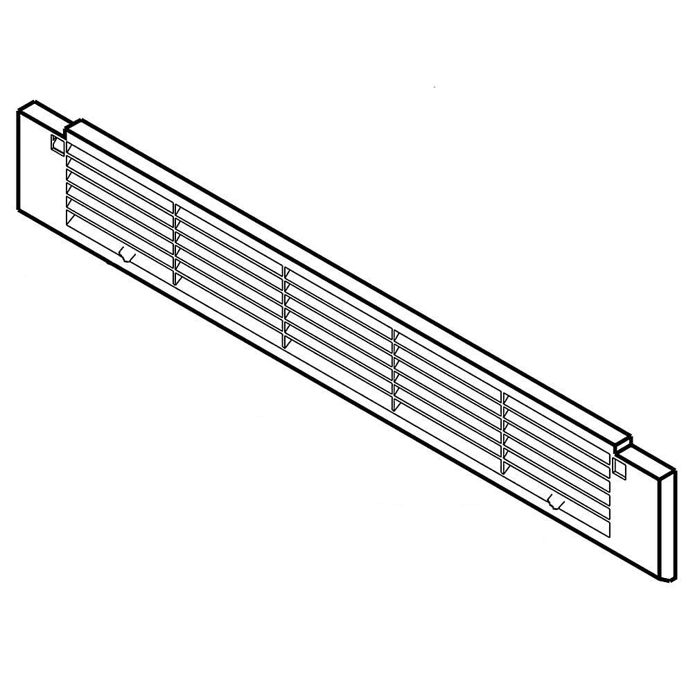 KitchenAid Part #w10281494, Refrigerator Toe Grille | 23.38 x 3.63 x 0.50