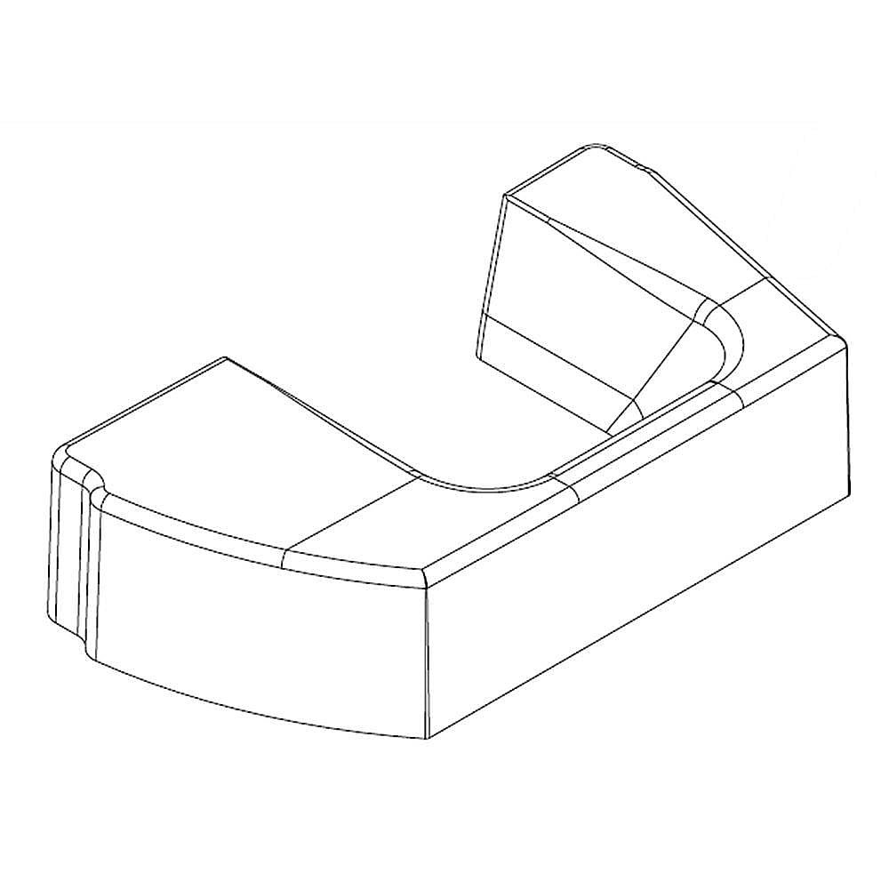 Photo of Whirlpool Part #w10283476, Refrigerator Door Chute | 2.00 x 1.50 x 1.10 from Repair Parts Direct