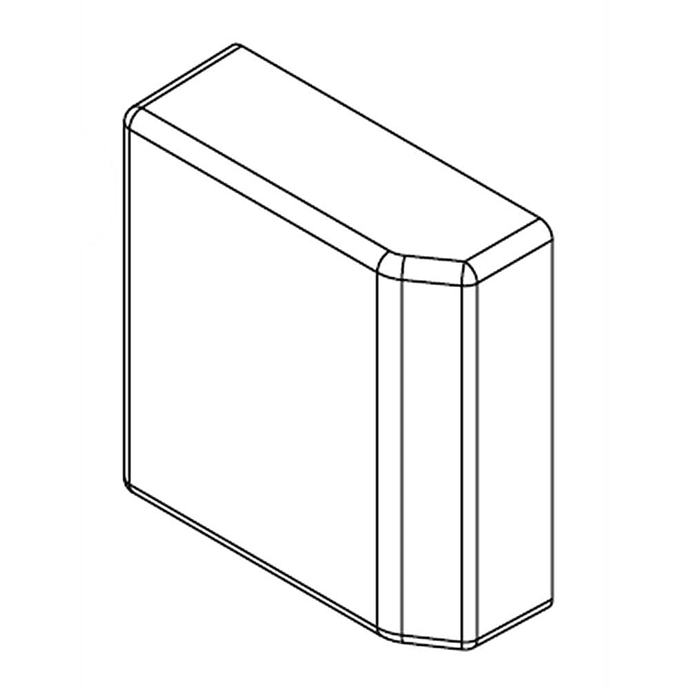 Whirlpool Part #w10289697, Refrigerator Cover | 5.00 x 4.50 x 1.70