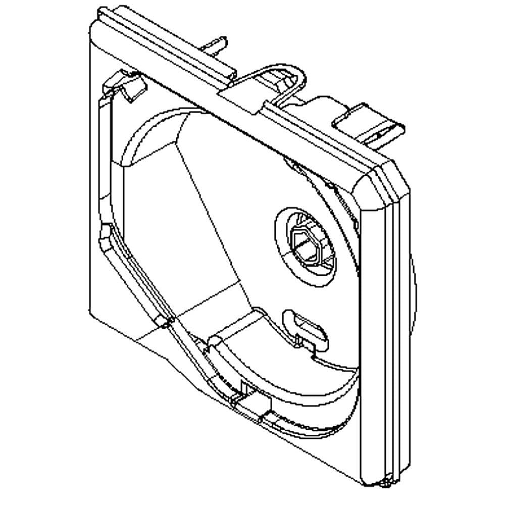 Part #w10309863, Refrigerator Fan Scroll / 6.70 x 6.00 x 3.20