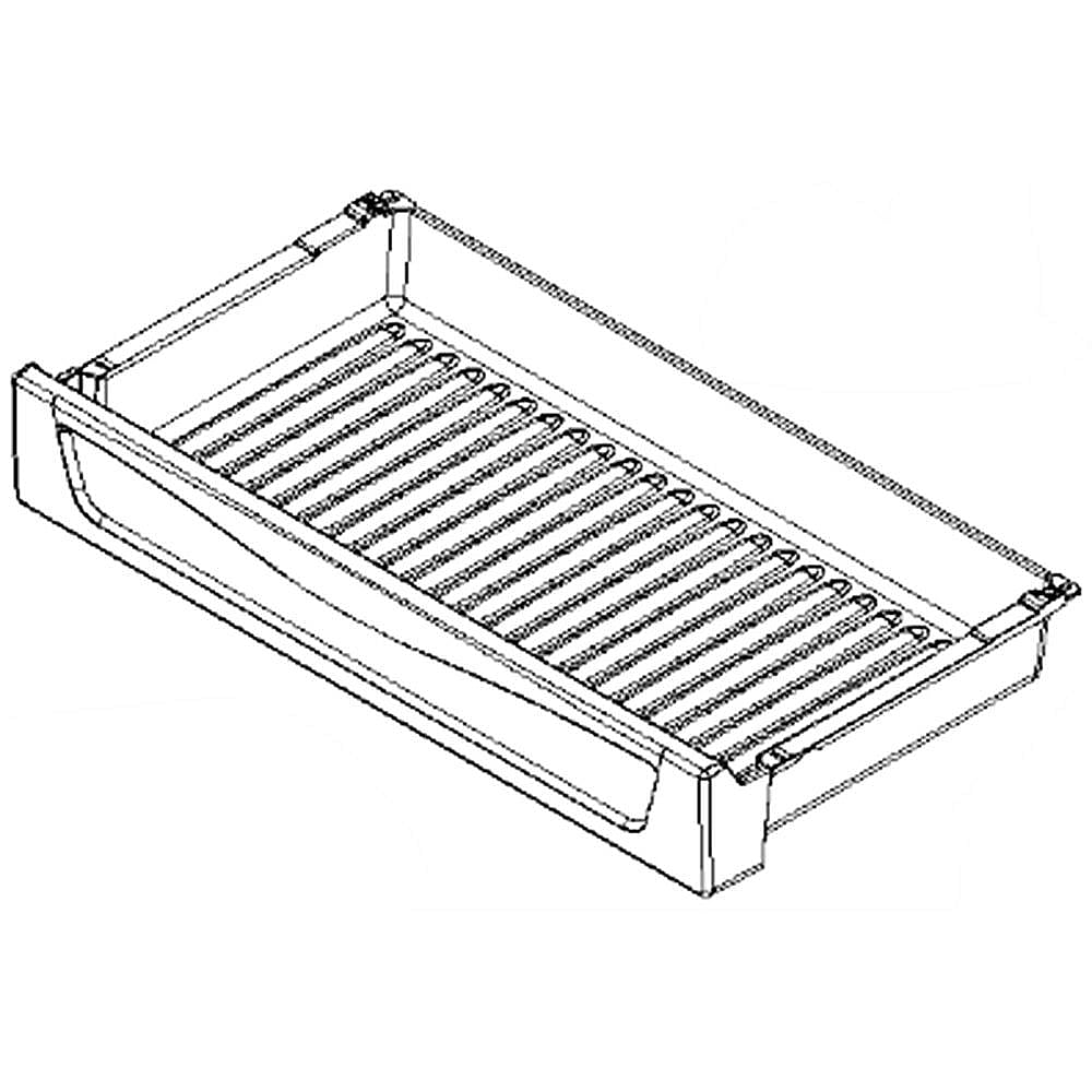 Kenmore Part #w10328331, Refrigerator Deli Drawer | 25.25 x 16.00 x 4.75