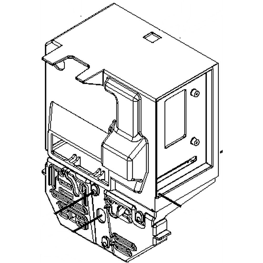Part #w10356558, Refrigerator Ice Box Divider / 9.50 x 7.00 x 5.00