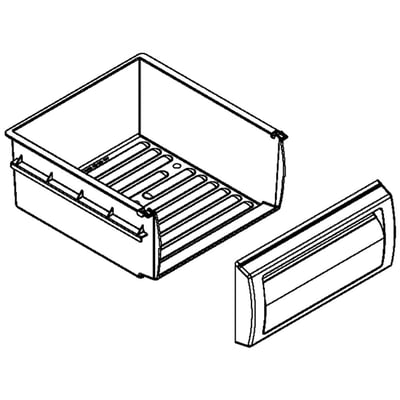 Refrigerator Crisper Drawer Front 2256249 parts