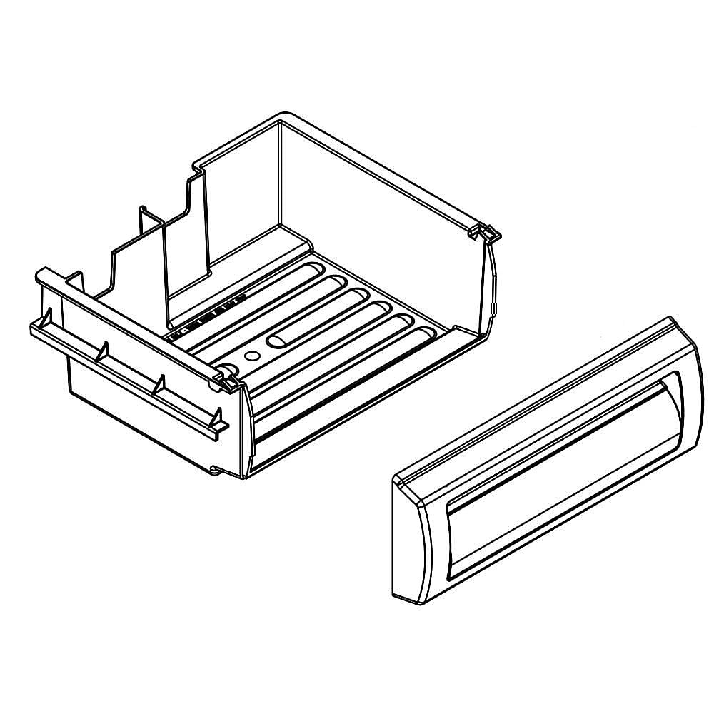 Part #w10407628, Refrigerator Meat Pan / 23.00 x 12.50 x 5.75