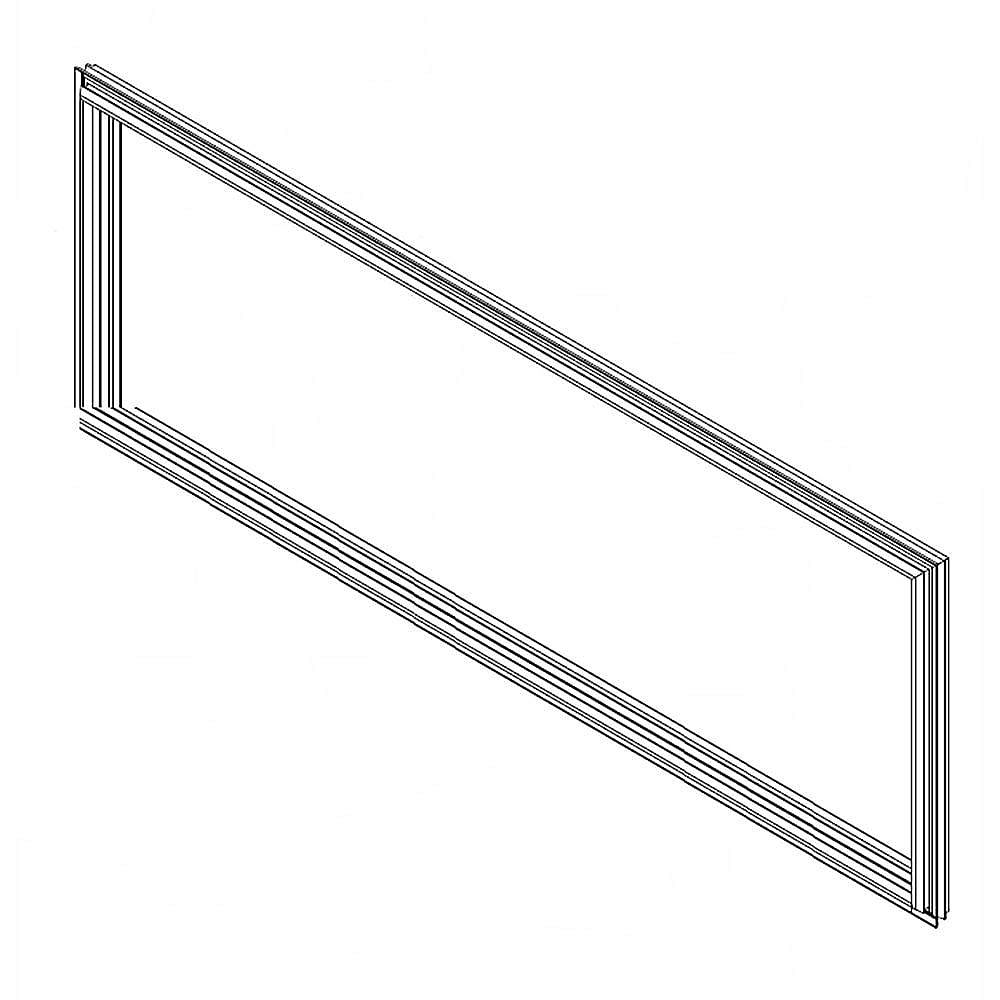 Part #w10443325, Refrigerator Pantry Drawer Gasket / 30.00 x 19.25 x 2.00
