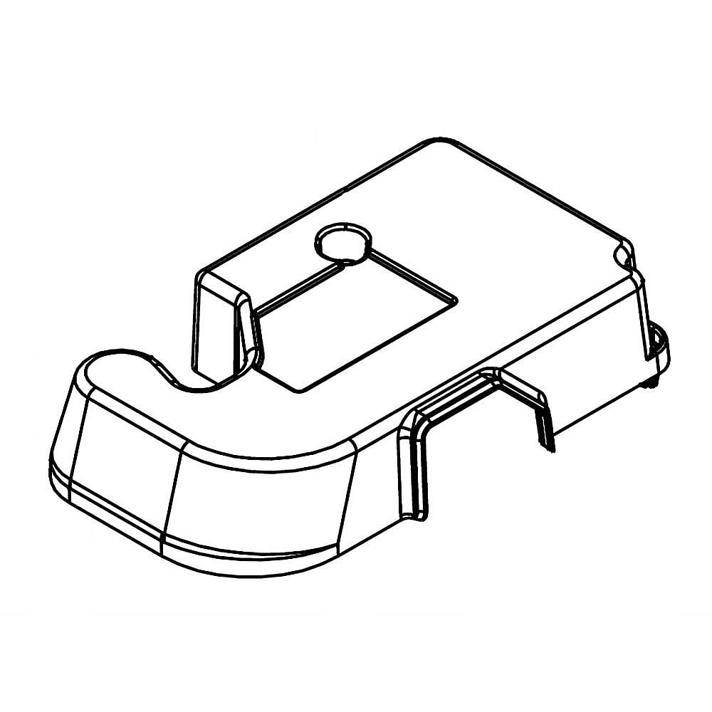 Part #w10471617, Refrigerator Door Hinge Cover, Left (Black) / 7.25 x 3.00 x 1.25