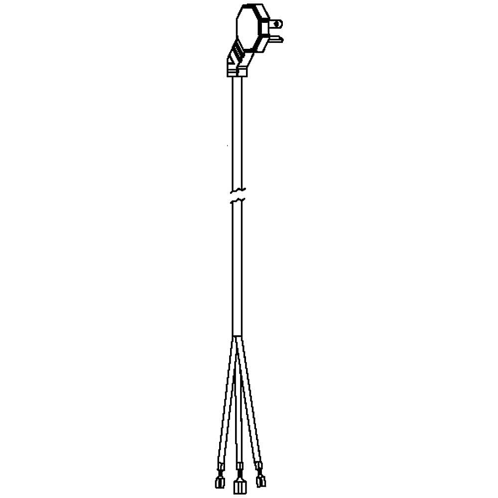 Part #w10505066, Refrigerator Power Cord / 7.50 x 7.50 x 1.25