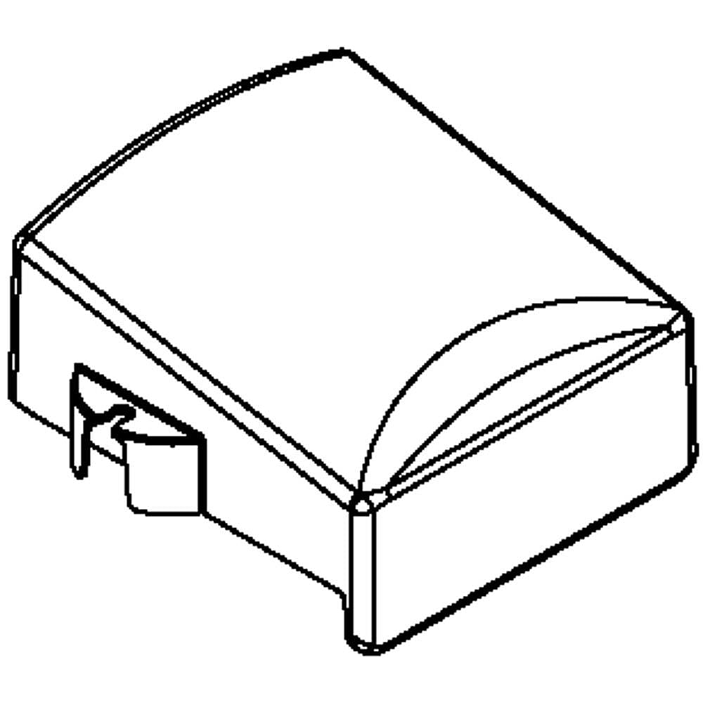 Photo of Kenmore Part #w10512292, Recirculation Cover | 6.00 x 5.53 x 2.63 from Repair Parts Direct