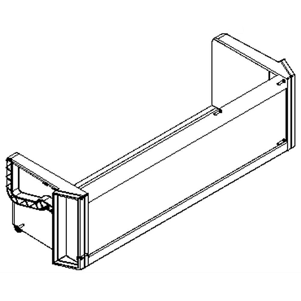 Part #w10529451, Refrigerator Door Shallow Bin / 15.15 x 5.00 x 4.75