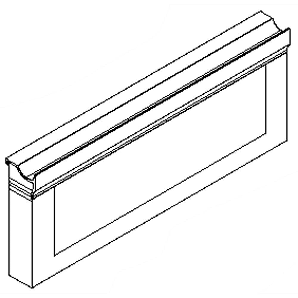 Part #w10529567, Refrigerator Deli Drawer Front Cover / 16.88 x 6.12 x 1.75