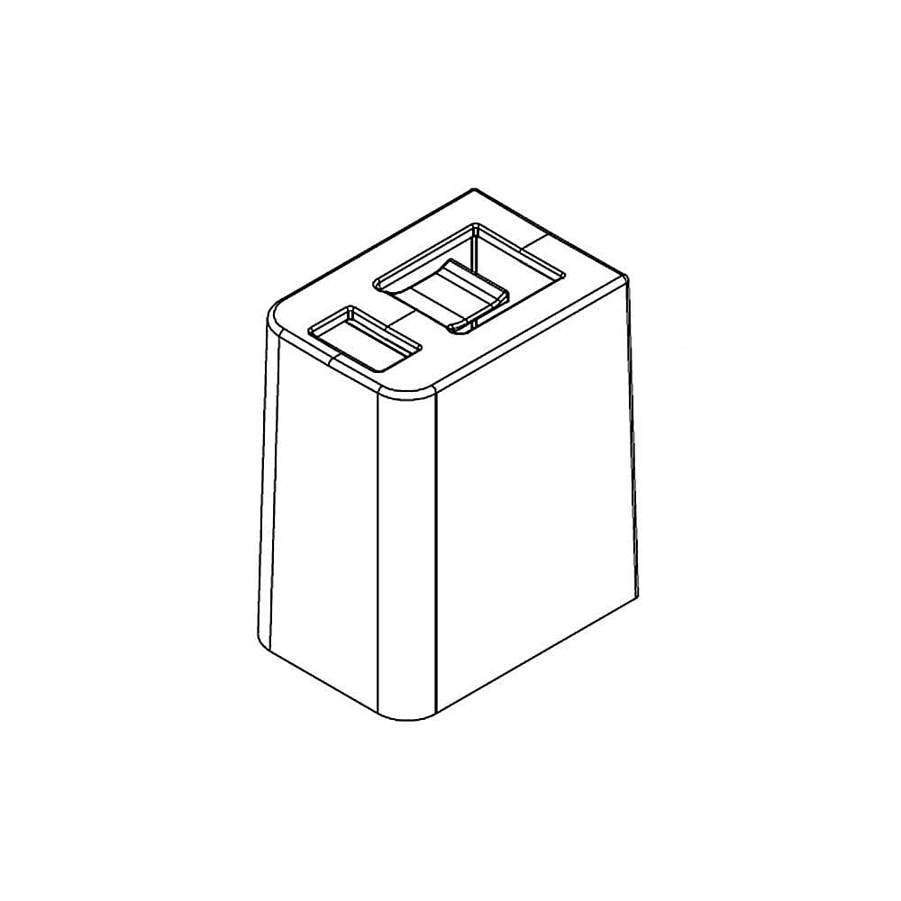 KitchenAid Part #w10530315, Refrigerator Support | 2.50 x 2.00 x 1.50