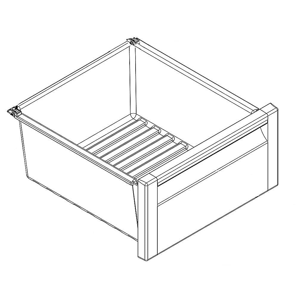 Jenn-Air Part #w10531083, Refrigerator Crisper Drawer | 17.00 x 11.75 x 9.00