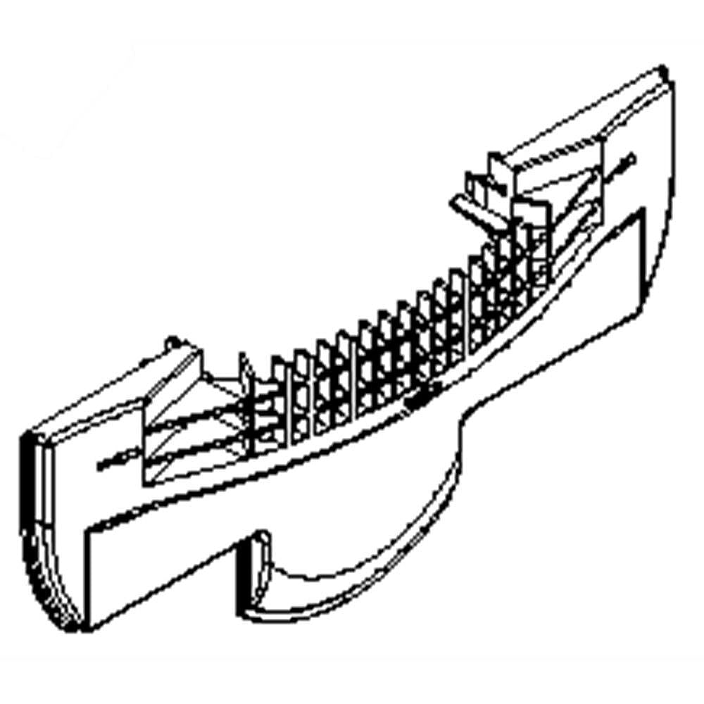 Part #w10541687, Refrigerator Freezer Grille / 12.38 x 6.00 x 2.50