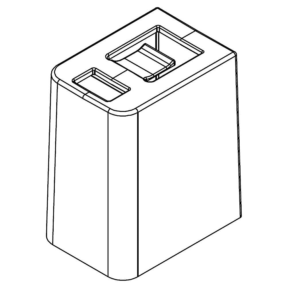 KitchenAid Part #w10562473, Refrigerator Support | 2.50 x 1.44 x 1.50