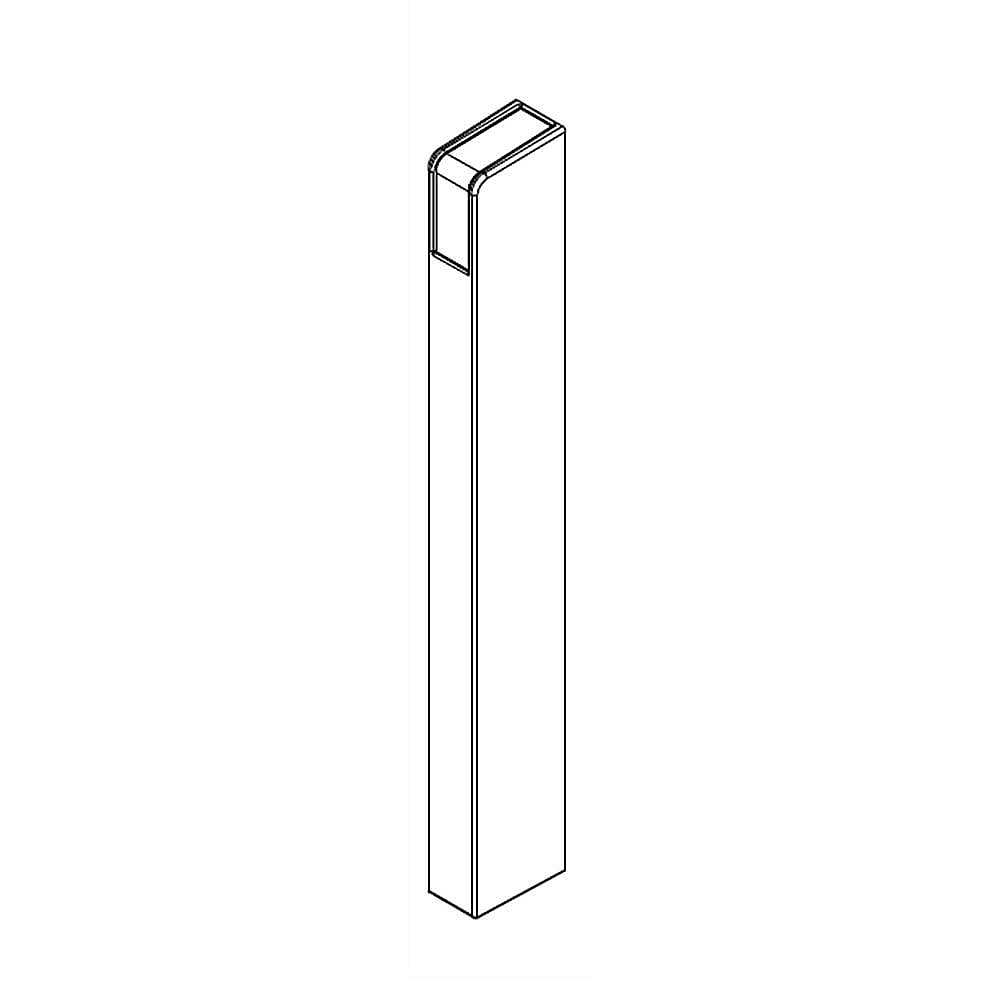 Part #w10562814, Refrigerator Crisper Plate, Front / 7.50 x 1.25 x 0.50
