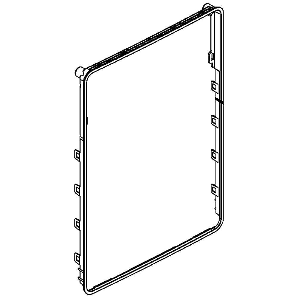 Part #w10587909, Refrigerator Trim Ring (Gray) / 15.50 x 9.25 x 1.93