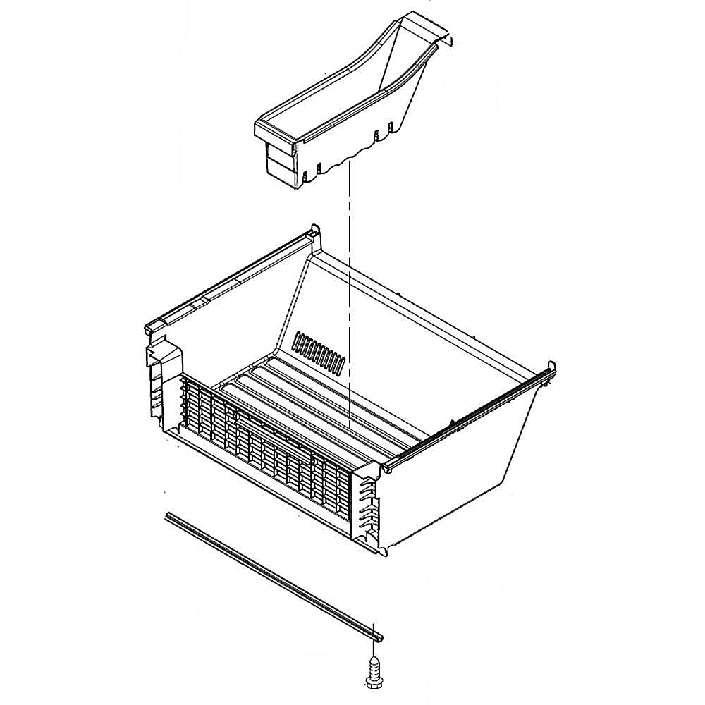 KitchenAid Part #w10594047, Refrigerator Freezer Door Bin | 30.00 x 21.50 x 10.25