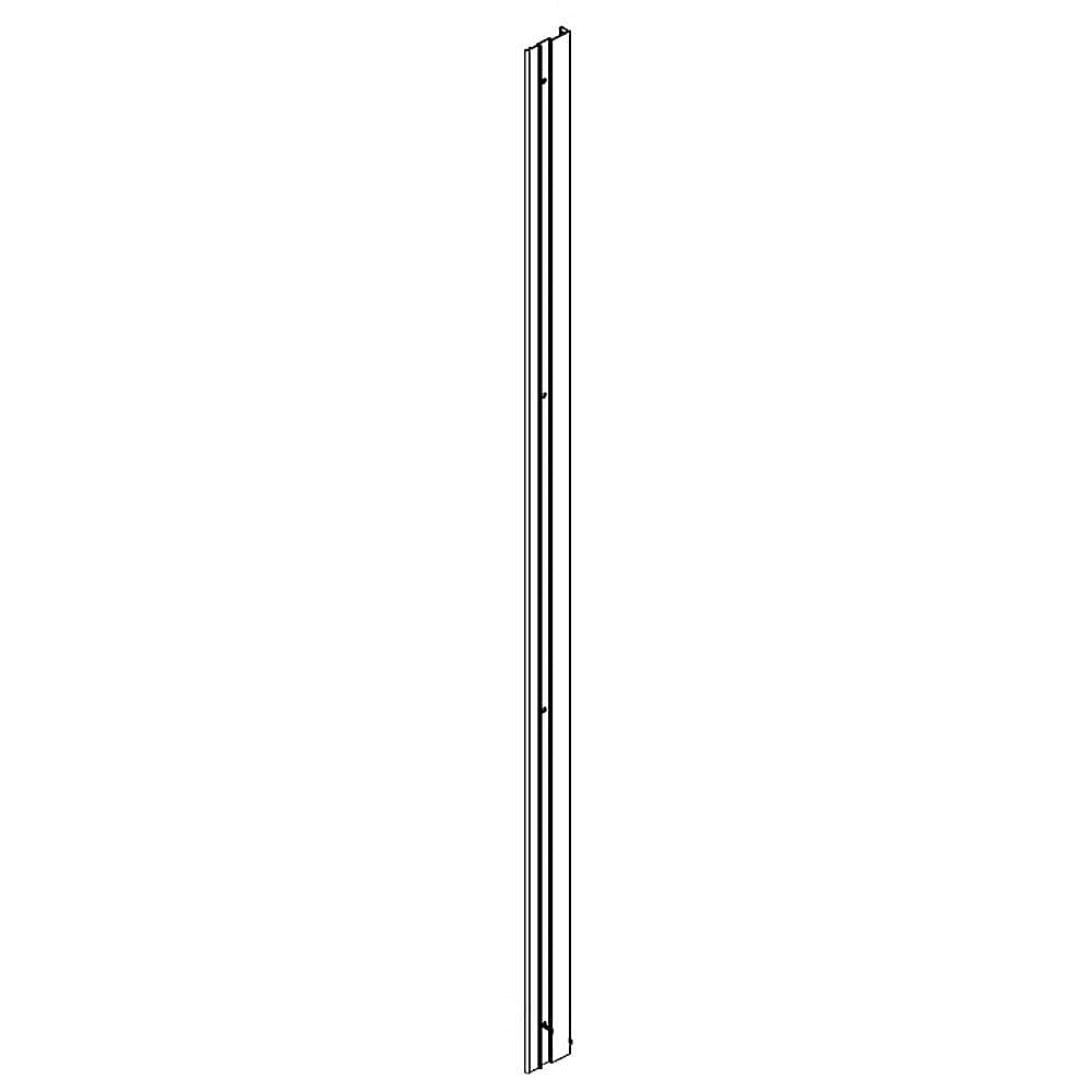 Part #w10606806, Refrigerator Left Door Handle Side Trim (Gray) / 51.00 x 1.00 x 0.25