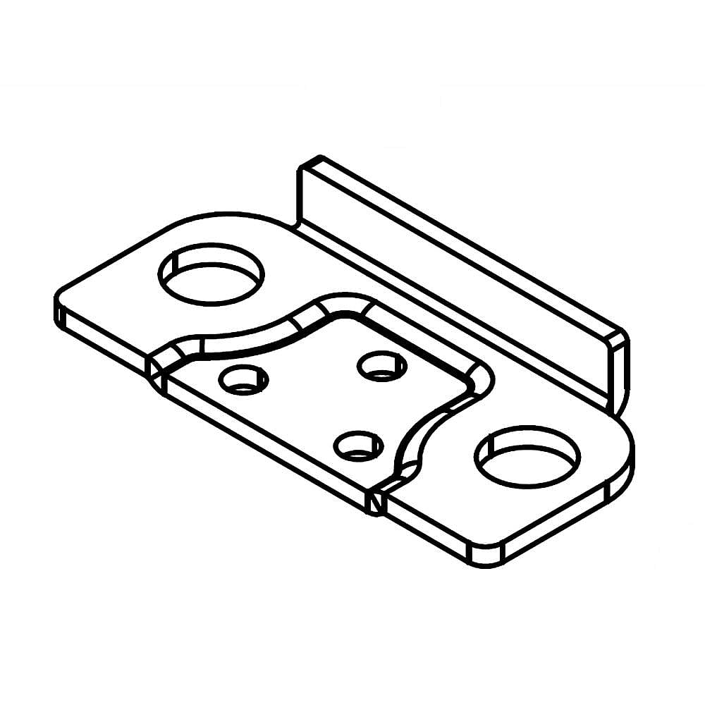 Part #w10628869, Stop Bracket / 2.62 x 1.25 x 0.25