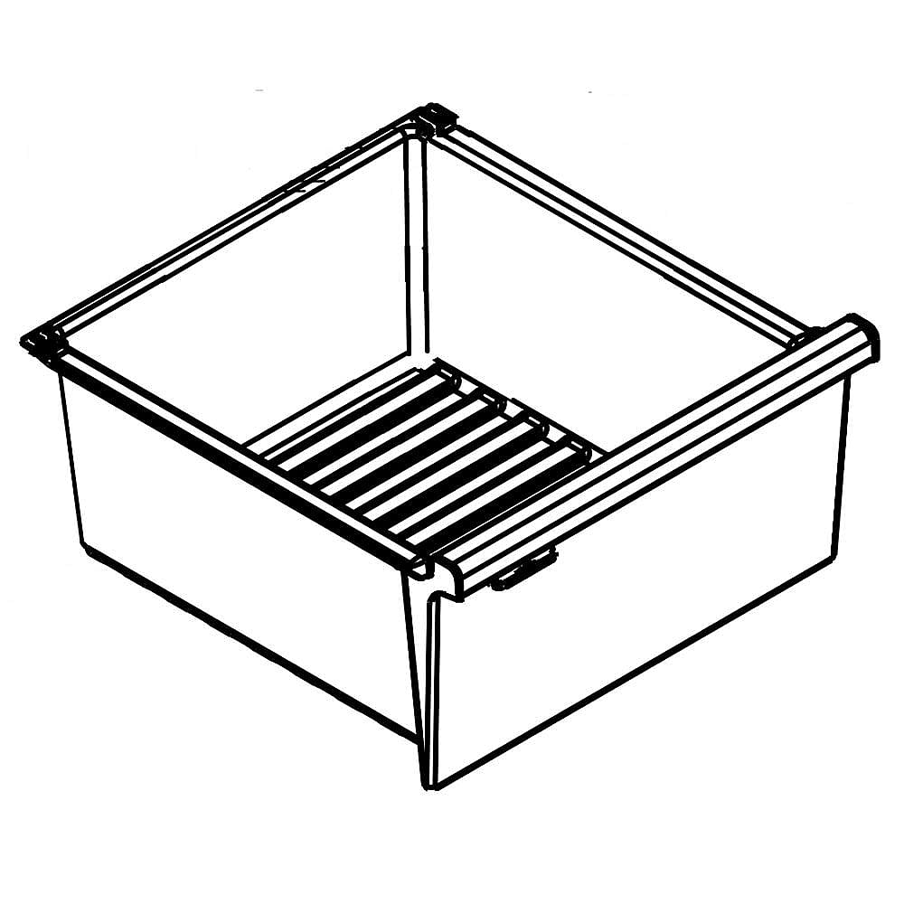 Maytag Part #w10643316, Refrigerator Crisper Drawer | 18.00 x 16.75 x 8.25
