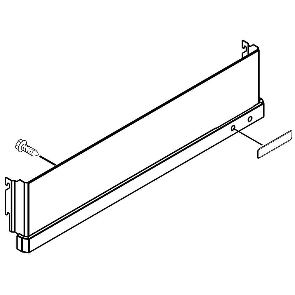 Part #w11449389, Refrigerator Machine Compartment Grille, Right (Stainless) / 39.25 x 12.50 x 7.50