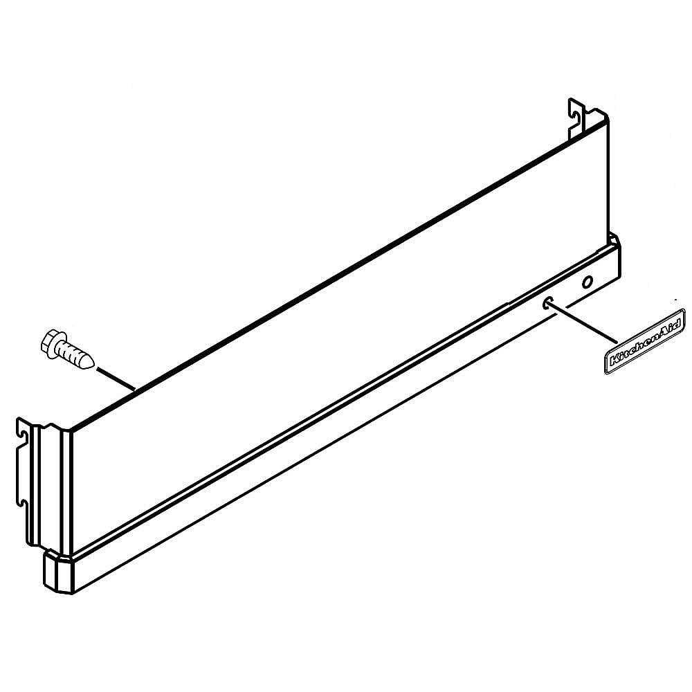 Part #w11449467, Refrigerator Machine Compartment Grille (Stainless) / 39.50 x 12.50 x 7.75